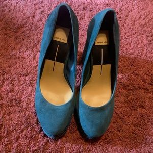 Dolce Vita Teal Suede Heels size 9